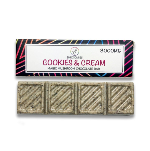 Buy Shroomies Cookies and Cream Chocolate Bar 3000MG Online